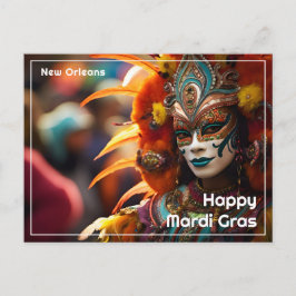 Postal 💚 💜 💛 Elegancia Turquesa: Radiancia Mardi Gras