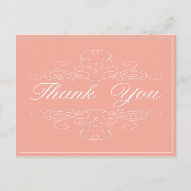 Postal Elegancia vintage | Gracias Postcard (Anverso)