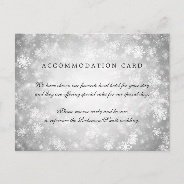 Postal Elegant Accommodation Silver Winter Wonderland (Anverso)
