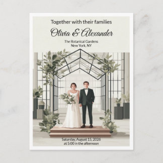 Postal Elegant Botanical Garden Greenhouse Wedding