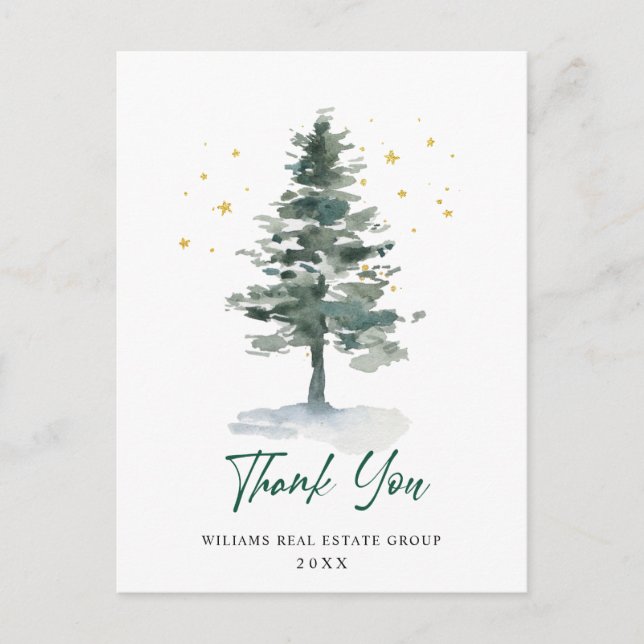 Postal Elegant Christmas Corporate Thank You (Anverso)
