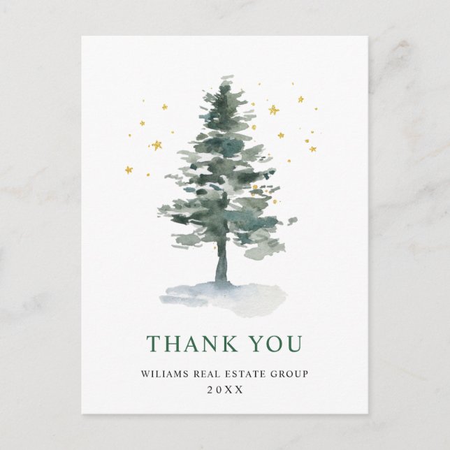 Postal Elegant Christmas Corporate Thank You (Anverso)