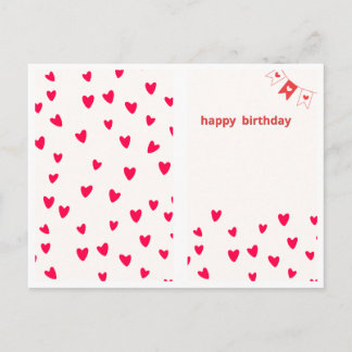 Postal Elegant Floral Happy Birthday Greeting Card
