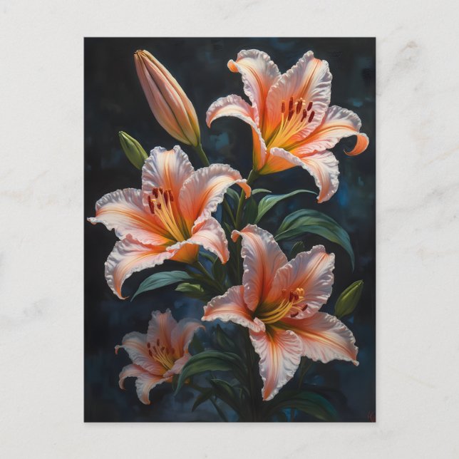 Postal Elegant Lily Flower Art – Premium Prints & Unique  (Anverso)