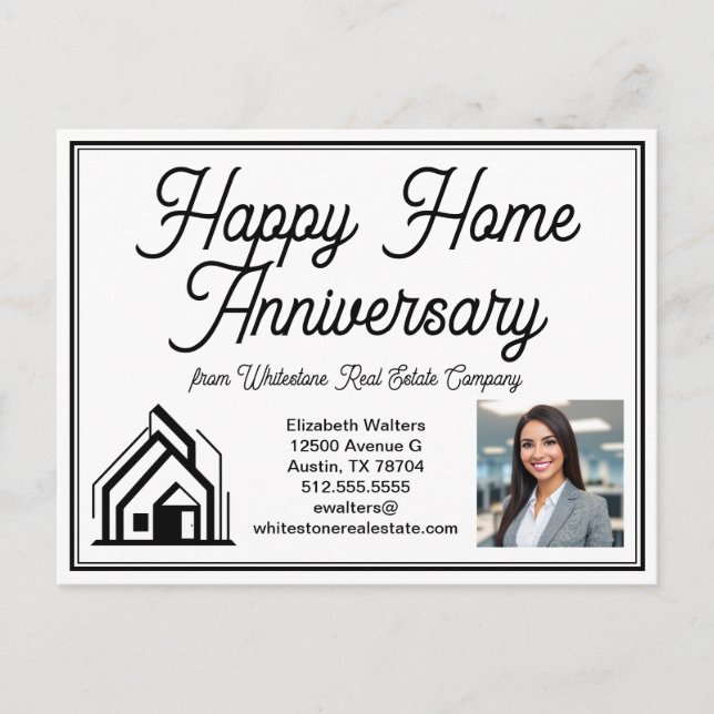 Postal Elegant Real Estate Company Custom Logo Marketing (Anverso)