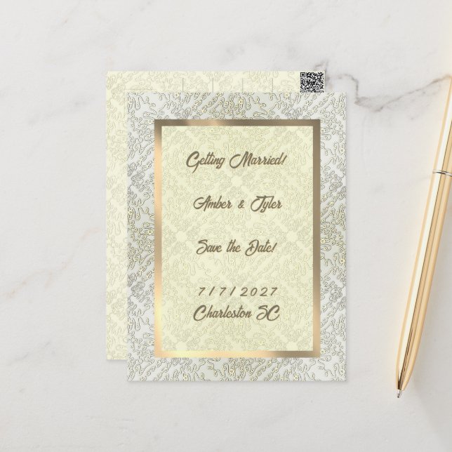 Postal Elegant Scribble Pattern (Anverso/Reverso In Situ)