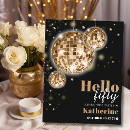 Postal Elegante 50° cumpleaños de mujer