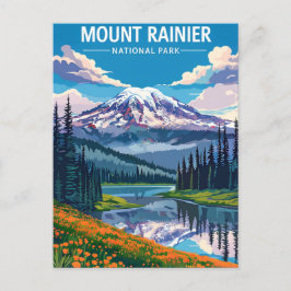 Postal Elegante acuarela de Washington DC