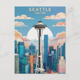 Postal Elegante acuarela de Washington DC