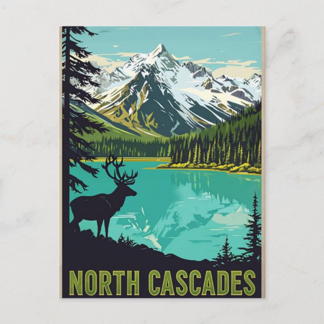 Postal Elegante acuarela de Washington DC (Anverso)