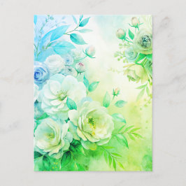 Postal Elegante acuarela floral Gracias Personalizado de