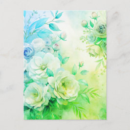 Postal Elegante acuarela floral Gracias Personalizado de 