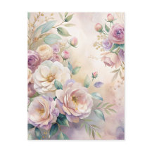 Elegante acuarela floral Gracias Personalizado de