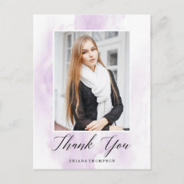 Postal Elegante acuarela Graduación Foto Gracias