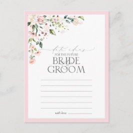 Postal Elegante acuarela rosa Floral Fecha Ideas Postcard