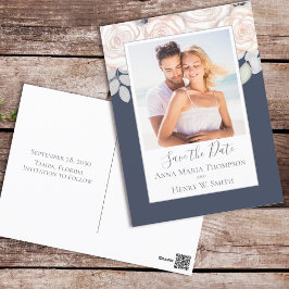 Postal Elegante acuarela Rubor Floral Calligraphy Photo