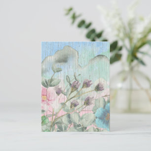 Postal Elegante acuarela Vintage Wildflowers
