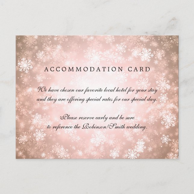 Postal Elegante Alojamiento Copper Winter Wonderland (Anverso)
