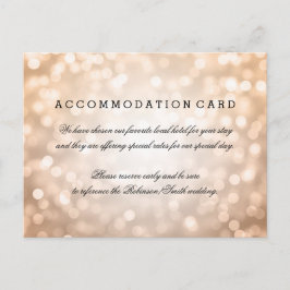 Postal Elegante Alojamiento Luces Purpurinas de cobre