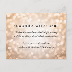 Postal Elegante Alojamiento Luces Purpurinas de cobre