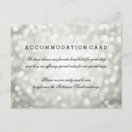 Postal Elegante Alojamiento Luces Purpurinas Plata