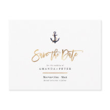 Elegante Ancla, Nautical Save the Date