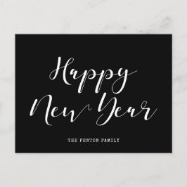 Postal Elegante Año Nuevo Feliz minimalista