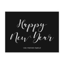 Elegante Año Nuevo Feliz minimalista