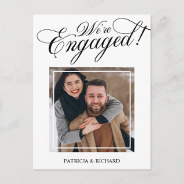 Postal Elegante Anuncio de Compromiso Estamos Comprometid