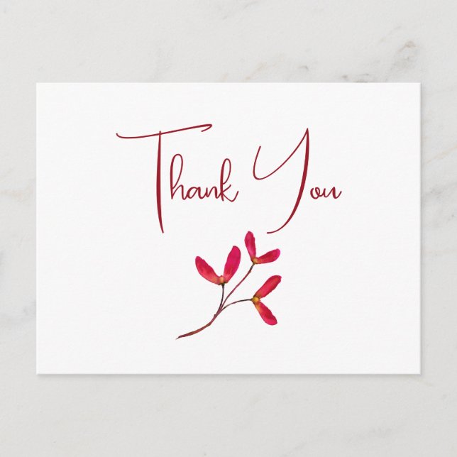 Postal Elegante árbol de arce rojo japonés semilla color  (Anverso)