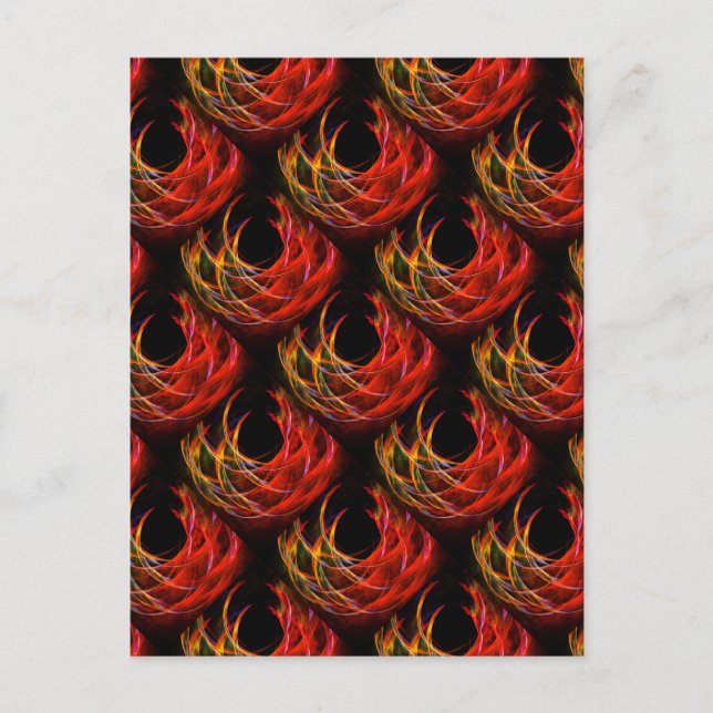 Postal Elegante Arte Abstracto Moderno Boho Patrón #503 (Anverso)