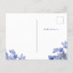 Postal Elegante asador floral azul blanco chino (Reverso)
