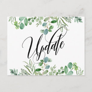 Postal Elegante Aviso de actualización de Boda pospuesto