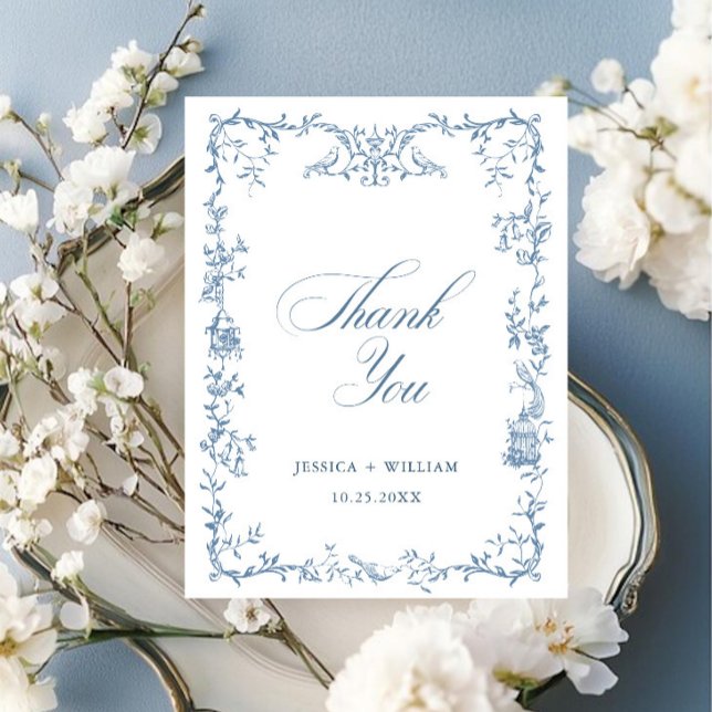 Postal Elegante Boda azul turbio y bucólico de origen vic (Subido por el creador)