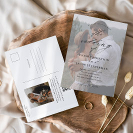 Postal Elegante boda de código QR de foto
