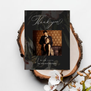 Postal Elegante Boda de fotografía con cubierta floral ne