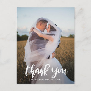 Postal Elegante Boda de fotografía de parejas de guiones