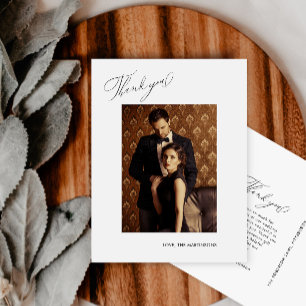 Postal Elegante Boda de fotografías de Black Gracias a Gu