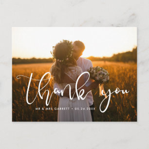 Postal Elegante boda de guiones gracias