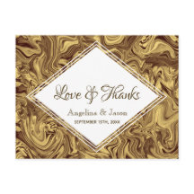 Elegante Boda de Oro Gracias