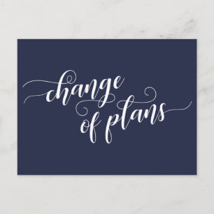 Postal Elegante Boda pospuesto por cambio de avión de la