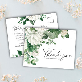 Postal Elegante Boda verde esmeralda floral moderno