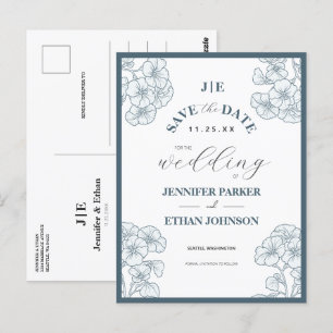 Postal Elegante Boho Pansy Botanical Save The Date