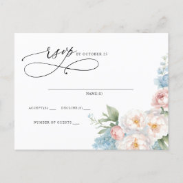 Postal Elegante Boho Summer Spring Rubor Floral RSVP