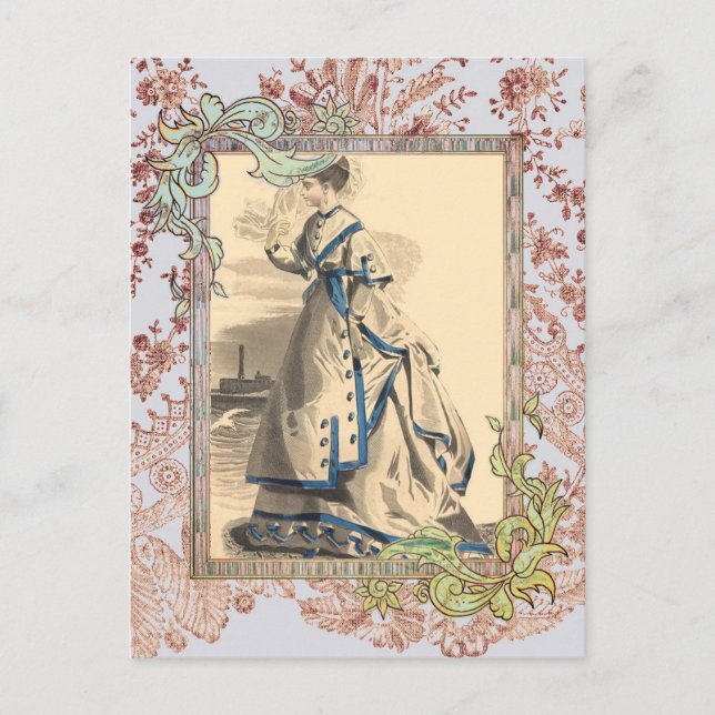 Postal Elegante Bon Voyage (Anverso)