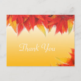 Postal Elegante, bonito otoño favor de la boda gracias