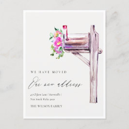 Postal Elegante Buzón de Buzón Floral Rosa en Vivo Nos he