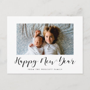 Postal Elegante caligrafía Feliz Año Nuevo foto