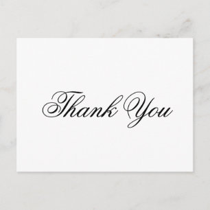Postal Elegante Caligrafía Formal Agradecimiento de Boda