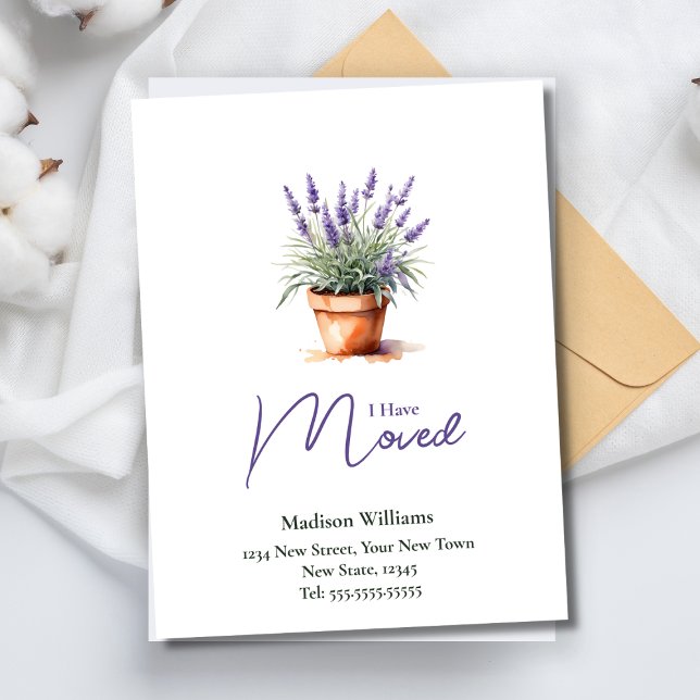 Postal Elegante cambio de dirección  | Anuncio de Mudanza (Subido por el creador)